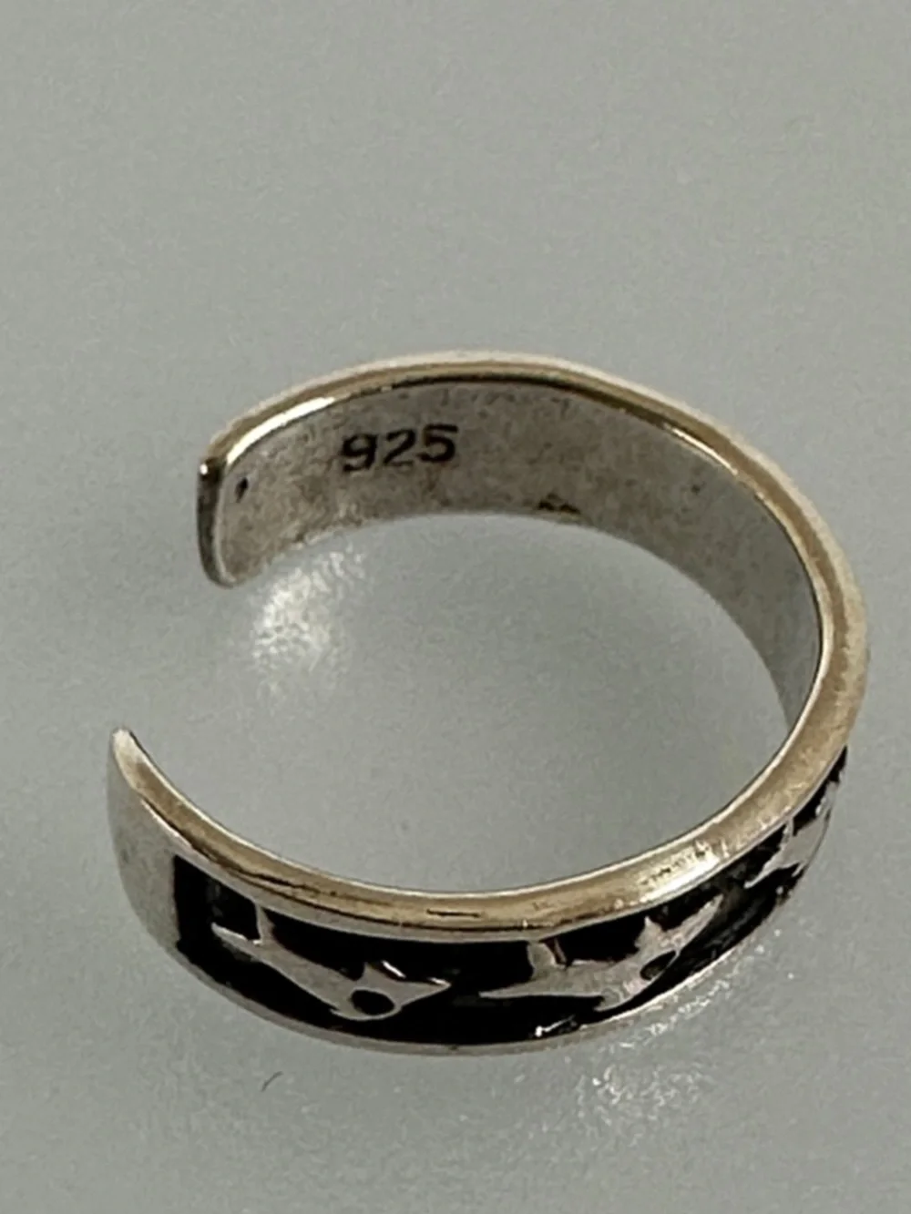 Sterling Silver Bird Motif Toe/Adjustable Ring - Silver